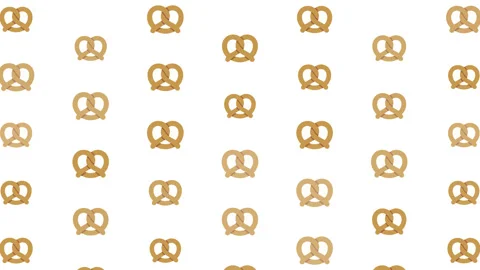 Pretzel Pattern Seamless Video Loop for Food Themed Backgrounds Stock Footage 339432055