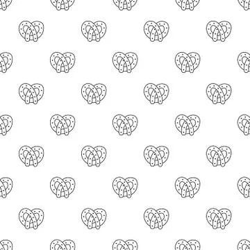 Pretzel pattern vector seamless イラスト素材