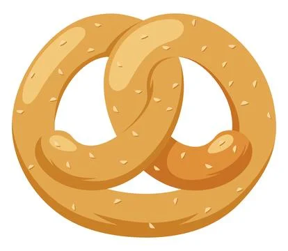 Pretzel salt snack 库存插图
