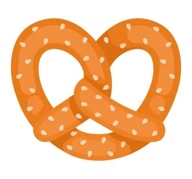Pretzel salt snack 库存插图