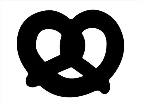 Pretzel silhouette vector art Stock Illustration