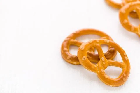 Pretzel Snack Background Stock Photos