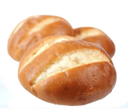 Pretzel style bread Stock Photos