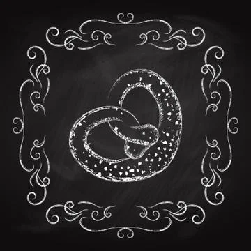 Pretzel vector icon Stock Illustration