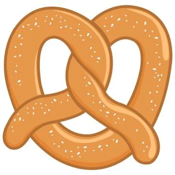 Pretzel on white background. Vector illustration Stock Illustration