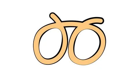 Pretzel on white background, vector illustration. bread product, culinary cre Illustrazione stock