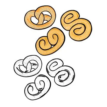 Pretzels Stock Illustration