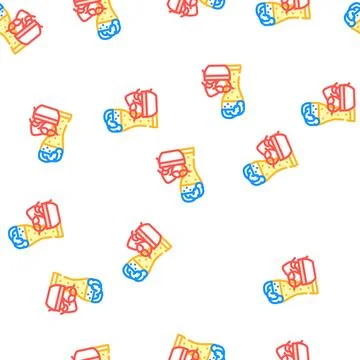 Pretzels snack and beer vector seamless pattern Stock Illustration