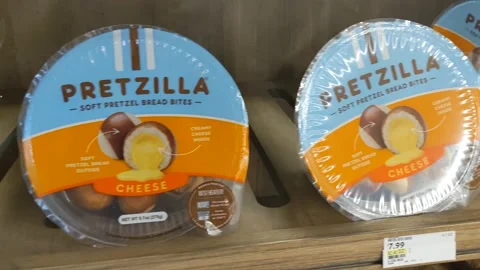 Pretzilla Grocery Bread Bites Stock Footage 173464698