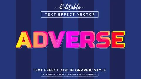Prevalent modern editable text effect style vector Stock Illustration
