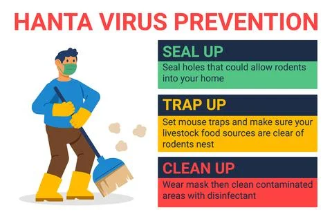 Prevent Hanta Virus Spread Stock Illustration