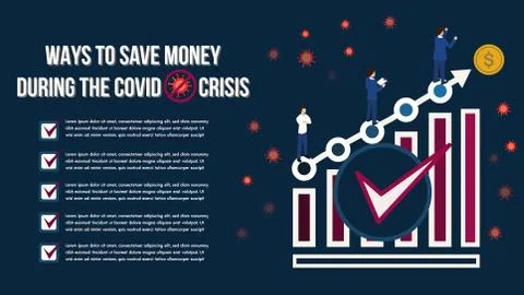 Prevent improve save money during the epidemic COVID-19 Stock Illustration
