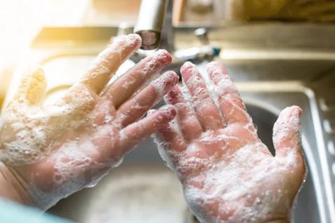 Prevent the spread of coronavirus. Keep hygiene. Foto stock