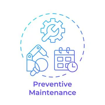 Preventative maintenance blue gradient concept icon Stock Illustration