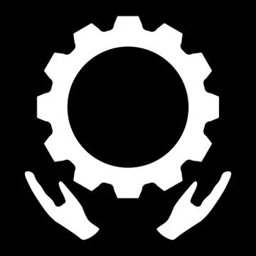 Preventative maintenance   it is the white color icon . Stock Illustration