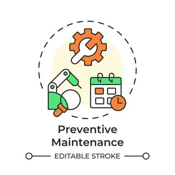 Preventative maintenance multi color concept icon Stock Illustration
