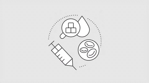Preventative medical condition tracking animated line concept icon set Stock Footage 346720352
