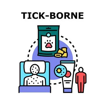 Preventing and treating tick borne disease in people and animals Stock Illustration