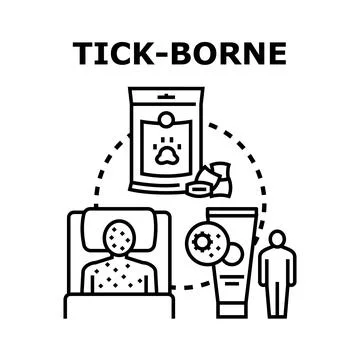 Preventing and treating tick borne disease in people and animals Stock Illustration