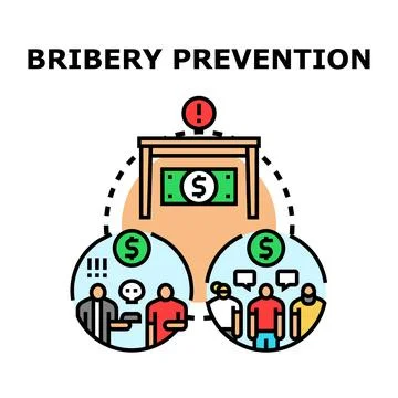 Preventing bribery, corruption, and financial crime Stock Illustration