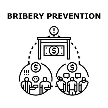 Preventing bribery, corruption, and financial crime Stock Illustration