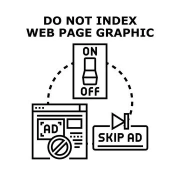 Preventing data indexing and online advertising blocking concept Stock Illustration