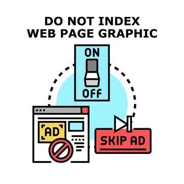 Preventing data indexing and online advertising blocking concept Stock Illustration