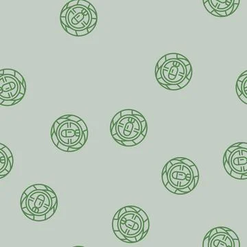 Preventing exploitation environment in war line seamless pattern Stock Illustration