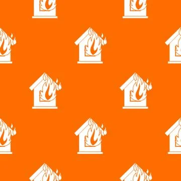 Preventing fire pattern seamless Stock Illustration