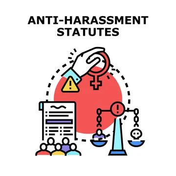 Preventing harassment and protecting equality with legal statutes Stock Illustration