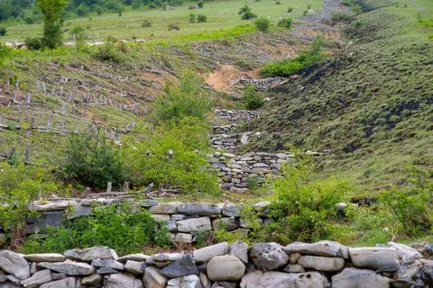 Preventing mountains erosion Stock Photos