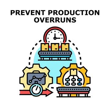 Preventing production overruns with efficient logistics planning Stock Illustration