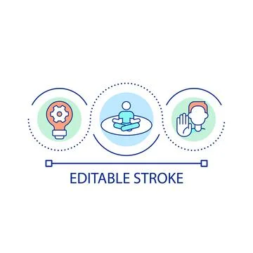 Preventing progress and development loop concept icon 스톡 일러스트