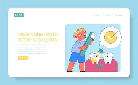Preventing Tooth Decay in Children. Illustrazione stock