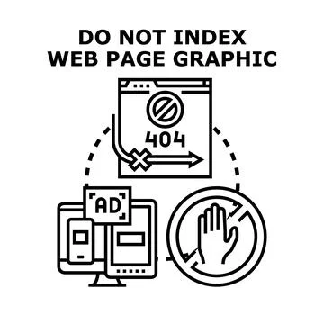 Preventing web page indexing and online advertising access Stock Illustration