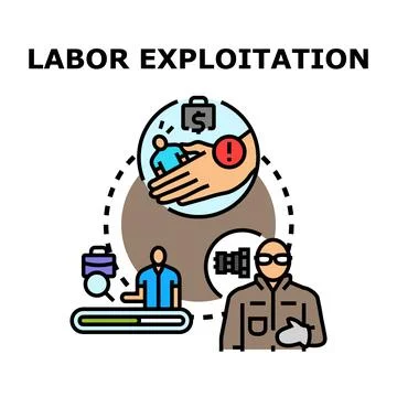 Preventing worker exploitation and promoting fair labor practices Stock Illustration