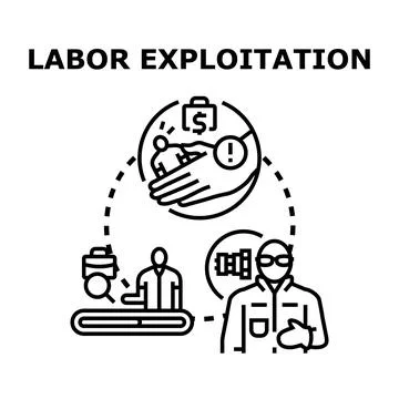 Preventing worker exploitation and promoting fair labor practices Stock Illustration