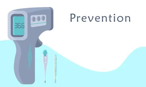 Prevention text on white backdrop with copy space. Stock Illustration