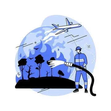 Prevention of wildfire abstract concept vector illustration. Stock Illustration