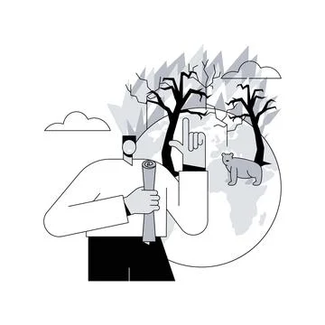 Prevention of wildfire abstract concept vector illustration. Stock Illustration