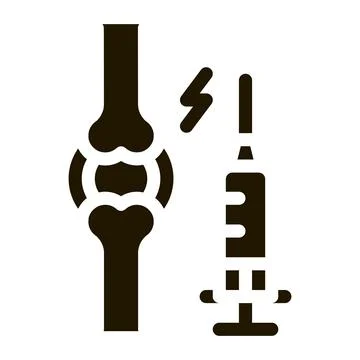 Preventive injection for arthritis icon Vector Glyph Illustration Stock Illustration