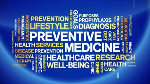 Preventive Medicine animated word cloud,... | Stock Video | Pond5