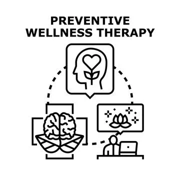 Preventive wellness therapy concept vector health Stock Illustration