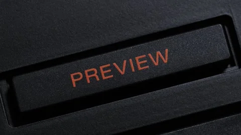Preview Button Pressed By Finger In Macro Stock Footage 333286200