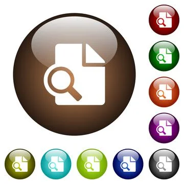 Preview color glass buttons Stock Illustration
