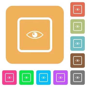 Preview object rounded square flat icons イラスト素材