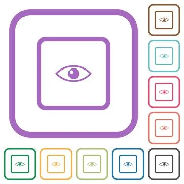 Preview object simple icons Stock Illustration