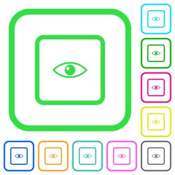 Preview object vivid colored flat icons Illustrazione stock