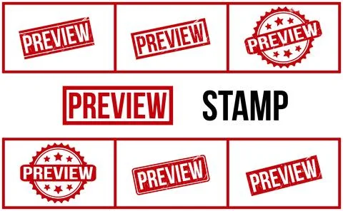 Preview Rubber Stamp Set Vector Stock Illustration