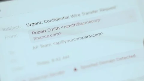 Preview Of Urgent Confidential Wire Transfer Request From Executive 4K Vidéo 341853242